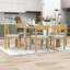 Ensemble de table de salle à manger 7 pièces avec 6 chaises rembourrées-1421074654