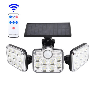 1-Piece Solar Outdoor Lights with Remote Control Motion Sensor 6000K