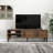 Modern Walnut TV Stand, 63.0 x 19.7 x 11.6 inches | 100% Melamine Coated Particle Board, Thickness: 0.7 inches | Stylish Geometric Design, Perfect for Living Room & Entertainment Spaces, Durable & Elegant-111078955