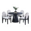 Chaise d'appoint ergonomique en tissu blanc
