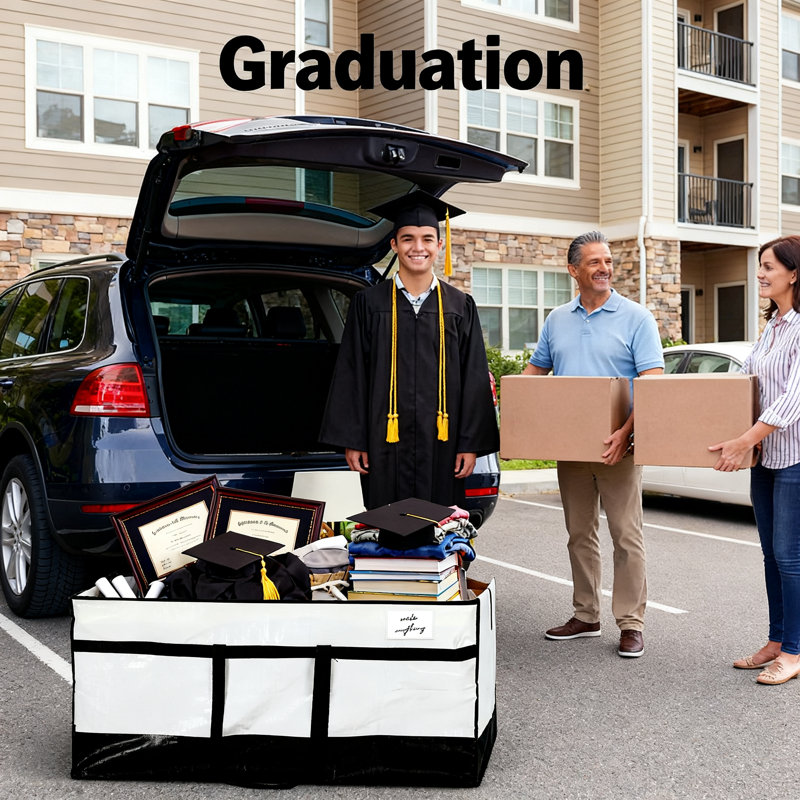 Extra Large Moving Bags Heavy Duty Storage Bag With Strong Zipper Handle, Foldable XXL Jumbo Storage Tote Packing Moving Box For College Dorm Travel Cloth Duffle, 4 Pcs, (Black And White)