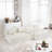 Full-compressed Sofa Modular Sofa Couch With Deep Seating, Two Side Pockets, Three Square Pillows, 2 Cylindrical Pillows And Tufted Design-1365638415