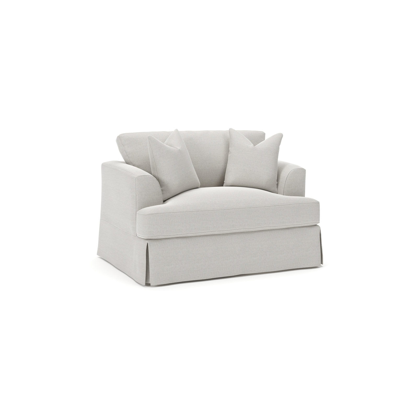 Lucia Upholstered Armchair, Drusky Ivory Sustain® Basketweave