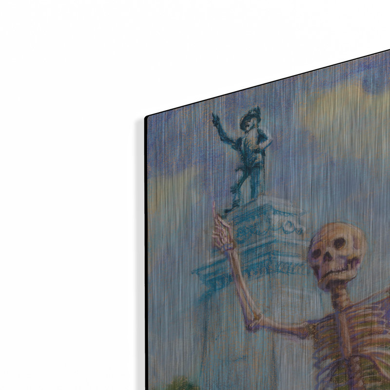 Trinx «Me and Juan go way way back» par Marie Marfia, Art mural en métal, H 16 po x l 12 po
