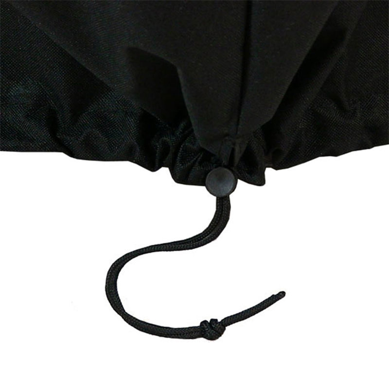 Hamilton Durable Round Fire Pit Cover with Drawstring Closure - 60" x 24" - Black, 24" H x 60" W x 60" D, Black