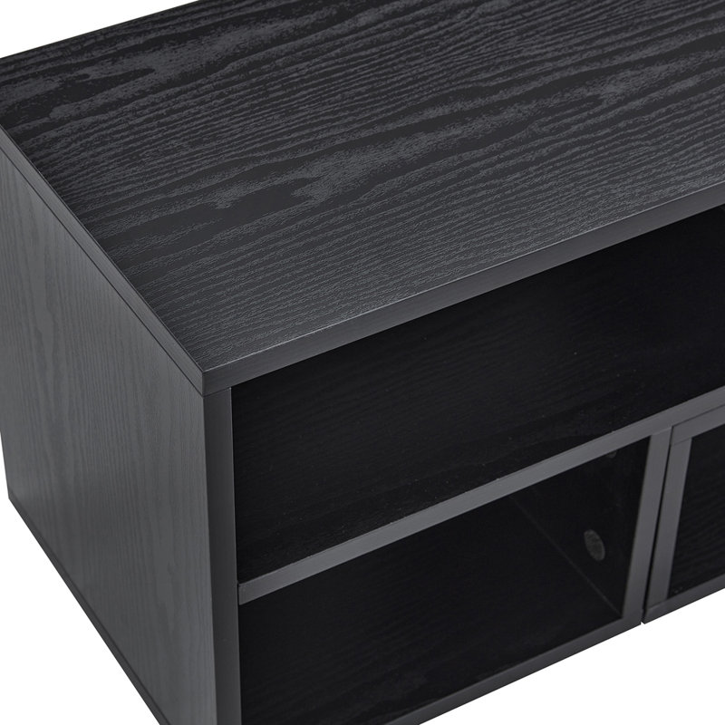 Meuble télé modulaire avec rangement ouvert, Black