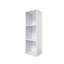 37,52 po Bibliothèque étagère haute en bois blanc à 3 tablettes-2114525271-2114525272