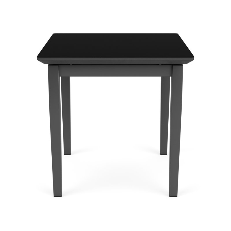 Table de bout en acier Lenox, Nuit noire, Gris anthracite
