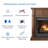Duluth Forge Full Size Dual Fuel Ventless Gas Fireplace With Mantel - 32,000 BTU, Remote Control,-44647290