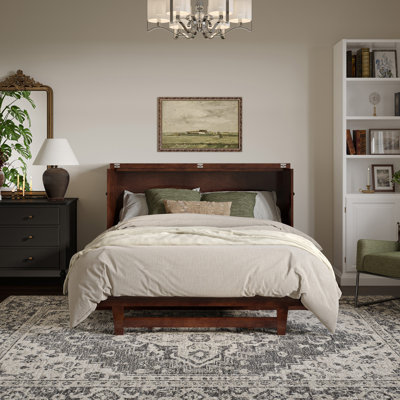 Pfeffer Solid Wood Murphy Bed Chest with 6" Mattress and Built-in Charger
