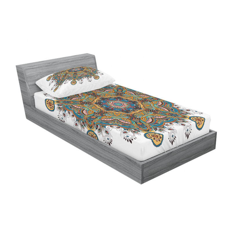 Ensemble de draps Mandala, Taie d'oreiller pour lit simple TG