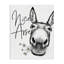«Donkey Portrait Nice Ass Animal Pun Daisey Florals» par Lettered and Lined - impression-105253800-105253798