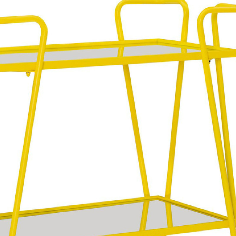Metal Bar Cart, Yellow