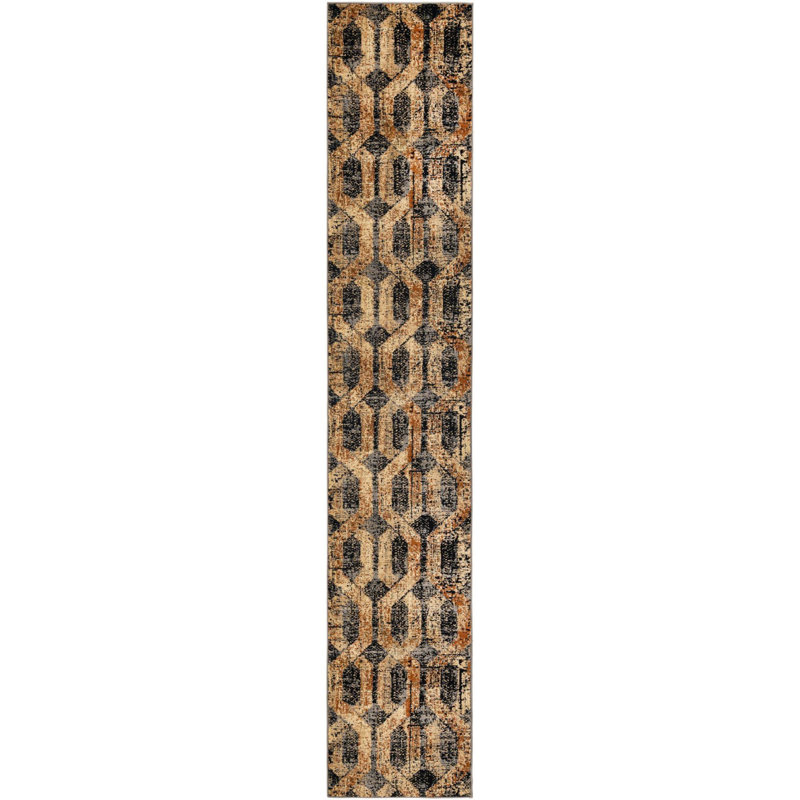 Geometric Indoor Rug, Runner 2'7" x 14'
