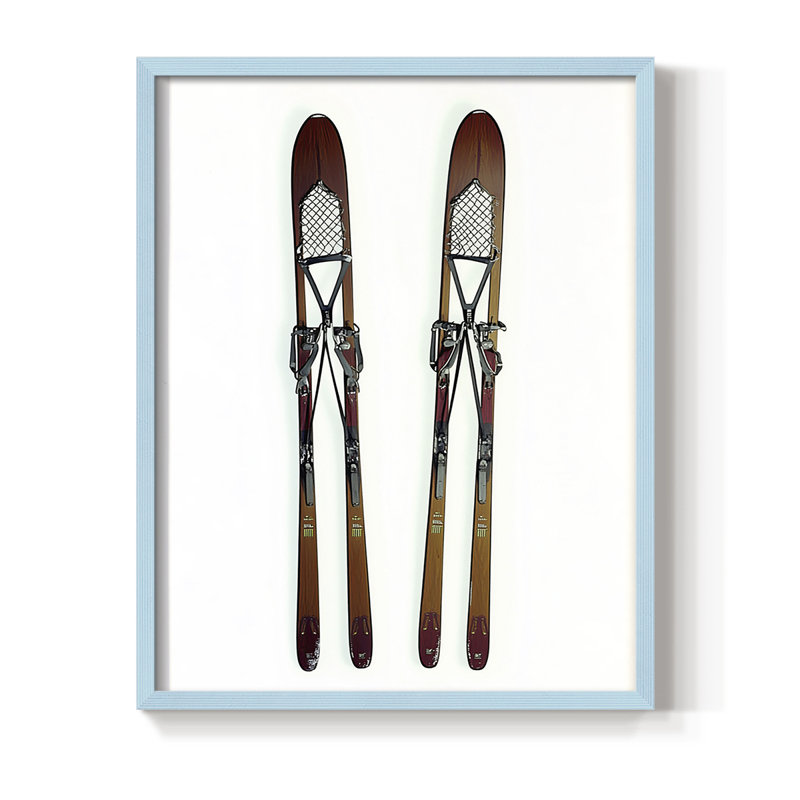 Reproduction encadrée - bois massif, Bleu, H 15 po x l 12 po