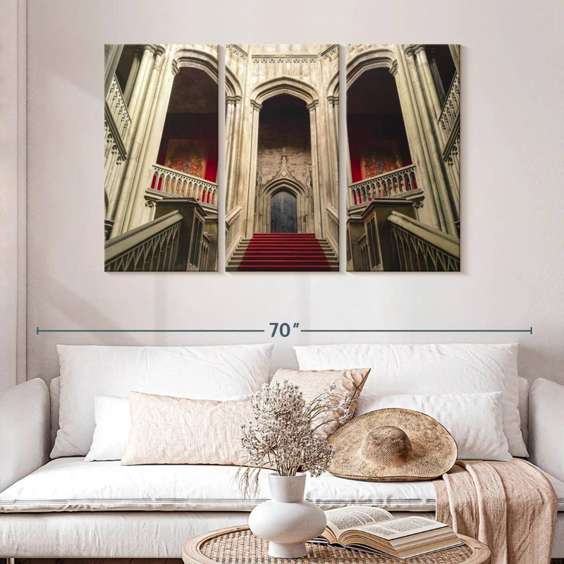 Hitzel Old Castle Grand Staircase, 32" H x 50" W