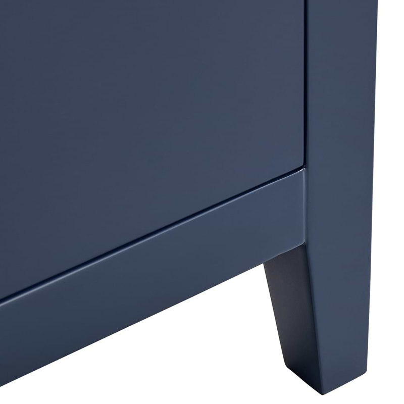 Iconic 30" Freestanding Standard Single Bathroom Vanity with Top, Navy, Gold