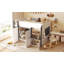 Lit mezzanine double avec maisonnette et rangement-1320845186