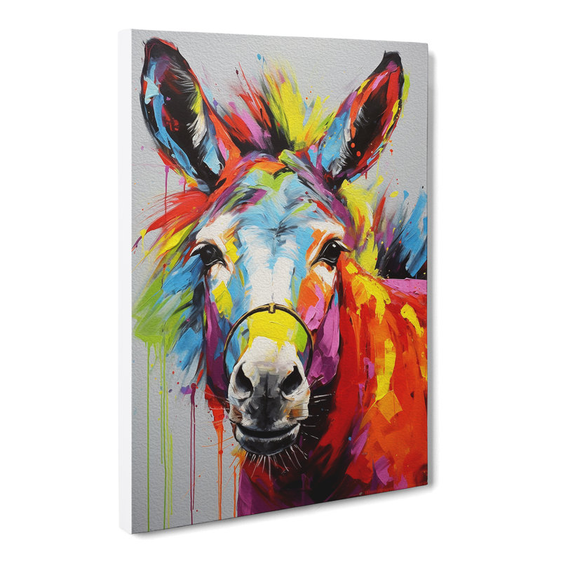 Donkey Pop No.2 - Wrapped Canvas, 76cm H x 50cm W x 3cm D