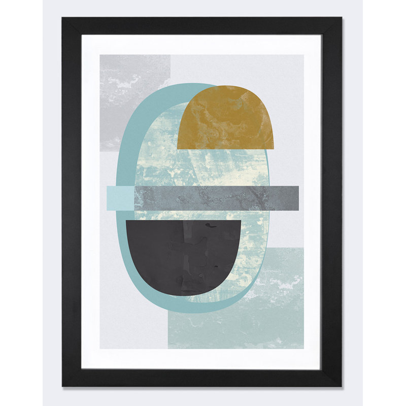 «Geometric II», impression, H 24 po x l 16 po x P 1 po, Papier encadré noir