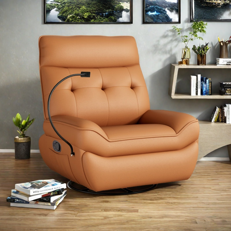 Fauteuil inclinable multifonctionnel et confortable, Orange