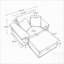 Canapé-lit d'angle surdimensionné avec assise profonde et pouf amovible à 2 niveaux, pour salon, sans assemblage, couleur polaire en peluche.-2058521255