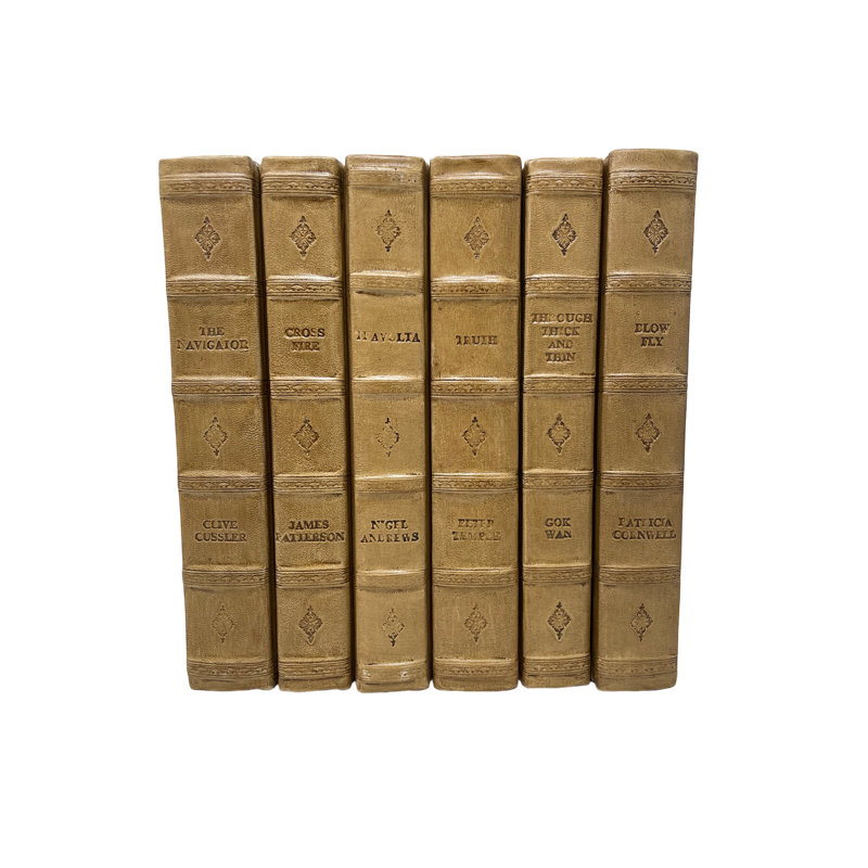 Handmade Decorative Book in Putty/Tan