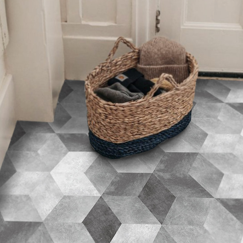 Carrelage de sol hexagonal luxueux en vinyle 11,8 po x L 9,8 po H 1,5 po
