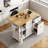 Kitchen Island With Drop Leaf(No Include Stool)-1293447492