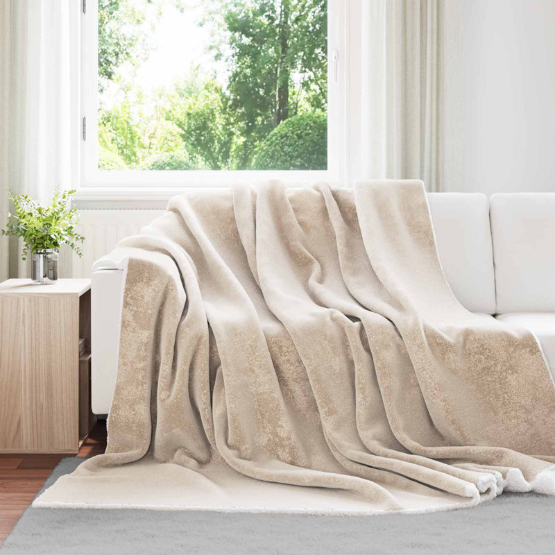 5.3-32 Throw Blanket, Beige, 240cm x 220cm