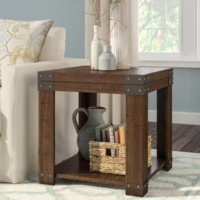 Avaiah Solid Wood Top End Table