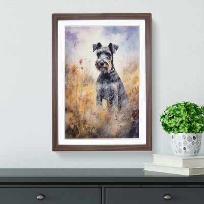 Schnauzer Tachisme - Framed Print