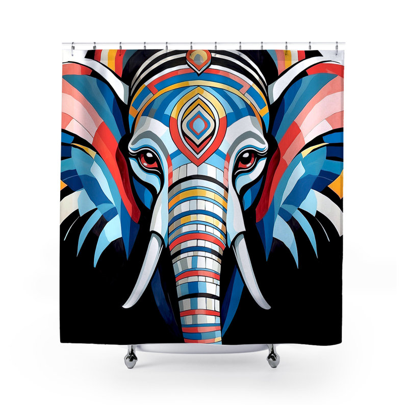Rideau de douche éléphant, Éléphant de Mai