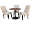 Table de salle à manger ronde moderne 36 po avec base en aluminium durable