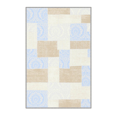 Tapis jaune / bleu Elida