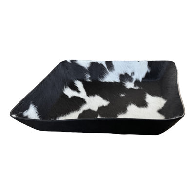 Square Cowhide Tray