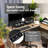 Mind Reader Dual Monitor Stand, Height Adjustable, Desktop Organizer, Laptop Riser, Office, Black
