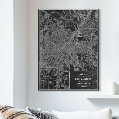 " Los Angeles Map 1899 Gray "