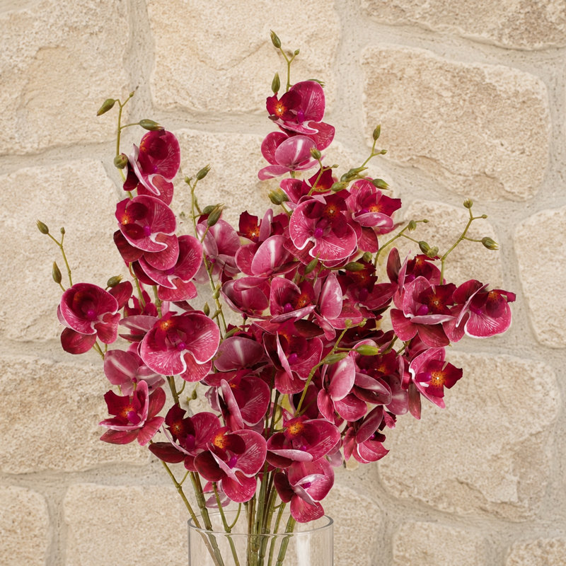 Plastic, Silk Artificial Arrangement, Dark Pink