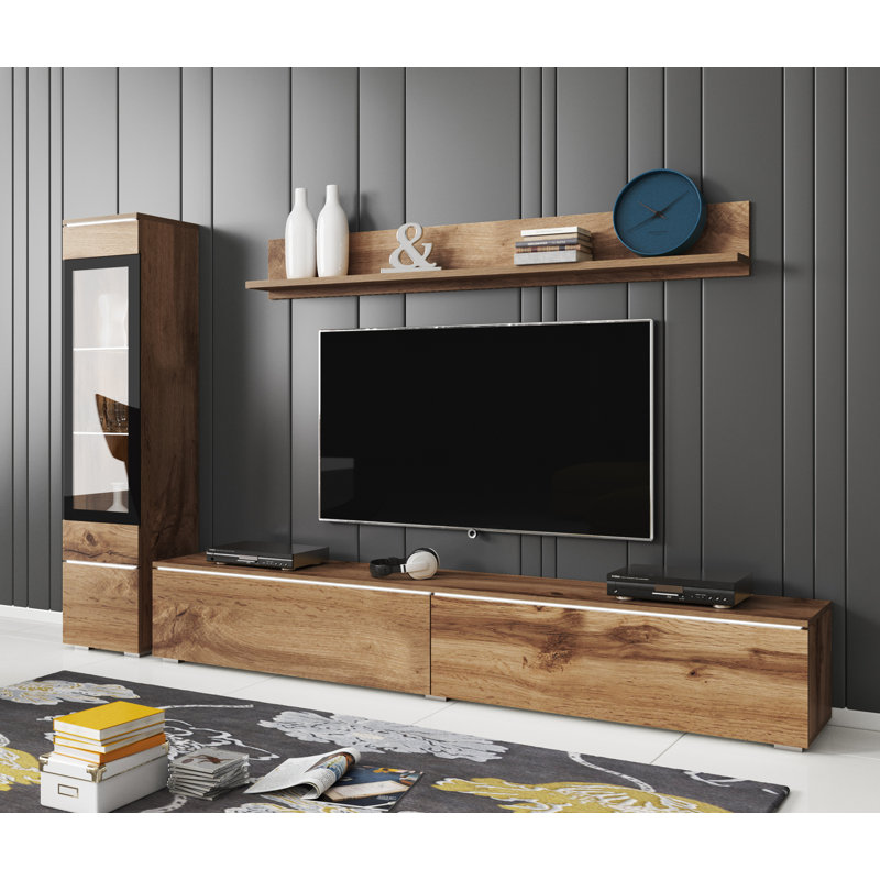 Dorfman TV Stand for TVs up to 78", Wotan oak