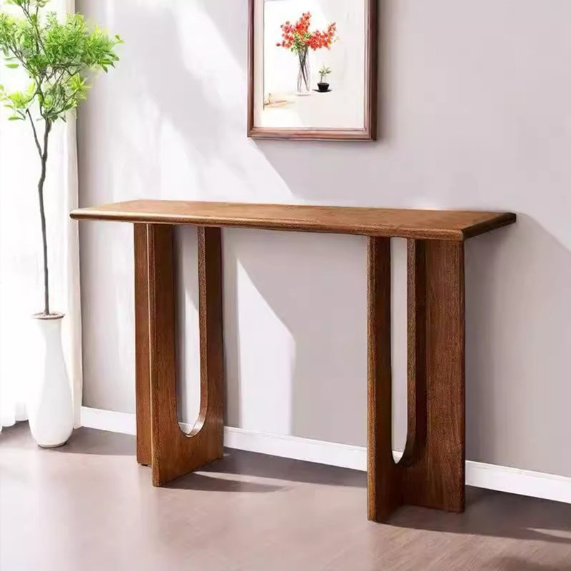 Modern full solid wood porch table., 31.5" H x 47.2" W x 11.8" D