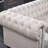 Chesterfield sofa beige linen fabric