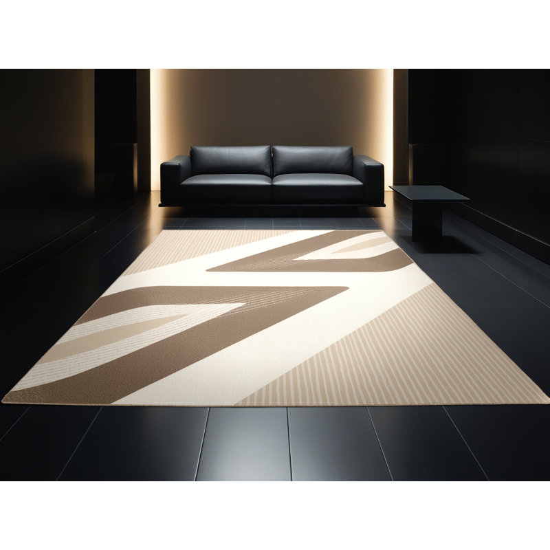 Tapis scandinave doux et moelleux doux et moelleux beige clair Eickhoff, Rond 3 pi