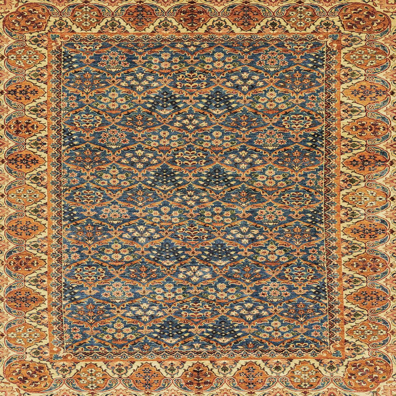 Abstract Indoor Rug, Square 6'