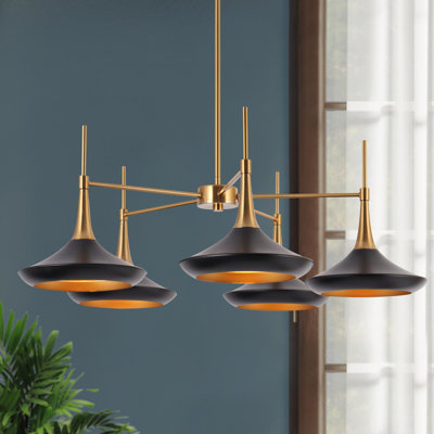 Justyce 5 - Light Dimmable Wagon Wheel Chandelier