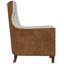 Cream and Brown Accent Chair with Nailhead Trim