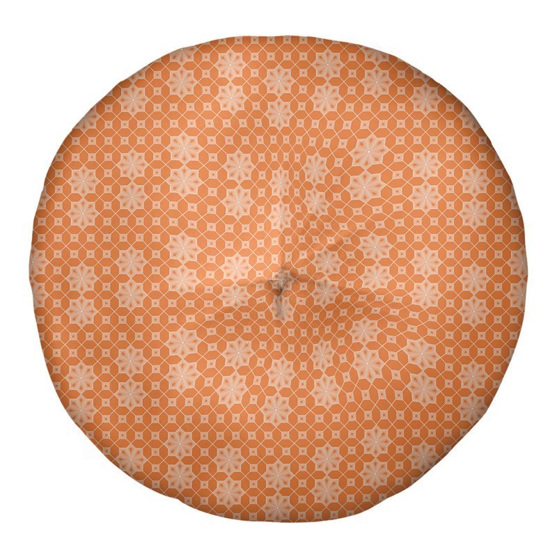 Coussin de sol Katelyn Elizabeth, 26 po x 26 po, Orange
