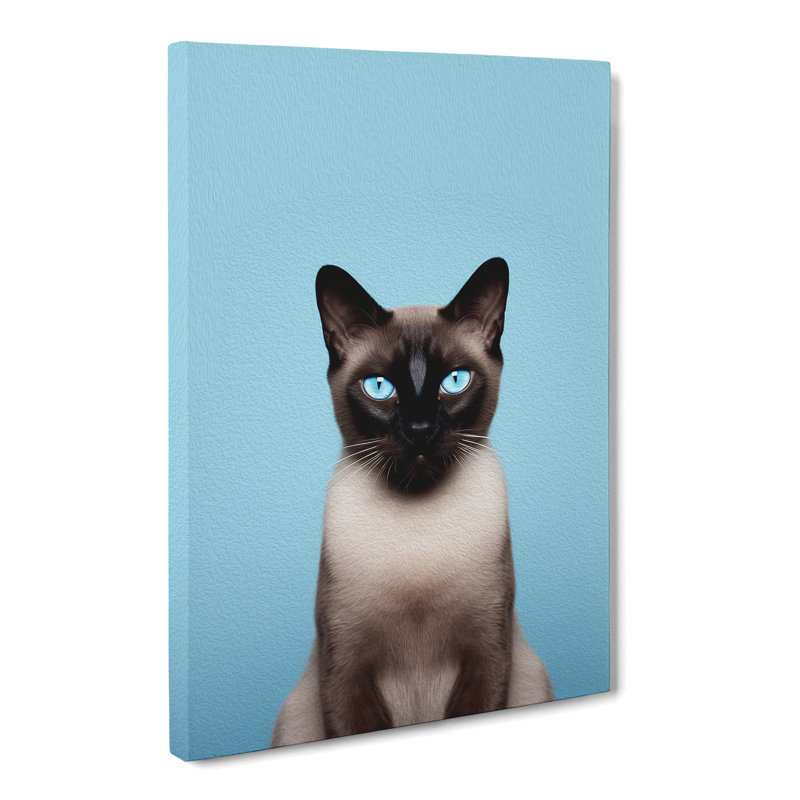 Siamese Cat Minimalism - No Frame Print, 76cm H x 50cm W x 3cm D