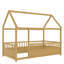 Lit simple en bois avec cadre de toit, garde-corps de clôture, or-238176349-238176351