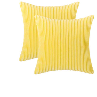 Striped Cotton Blend Reversible Pillow Cover